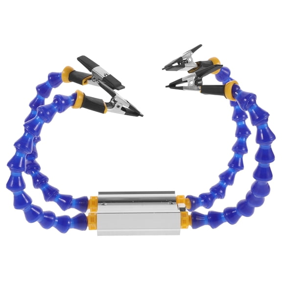 Milisten Blue Flexible Arms Soldering Helping Hand Station Durable Welding Tools for Precise Pcb Repair