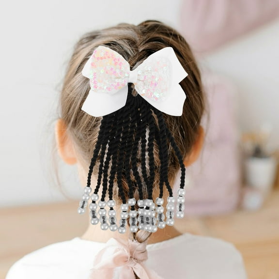 Milisten Braid Extension White High Temperature Fiber Hair Accessories for Kids for Parties and Creative Styling 20 inches