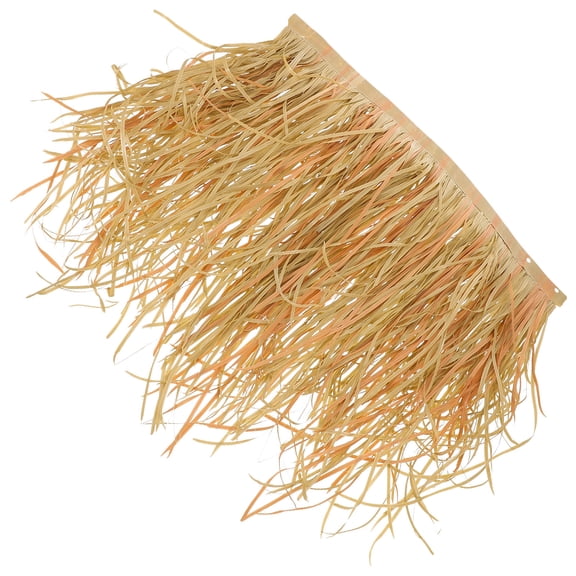 Milisten Brown 1Pack Imitation Thatched Roof for Garden Decor with Flat Sheet Design