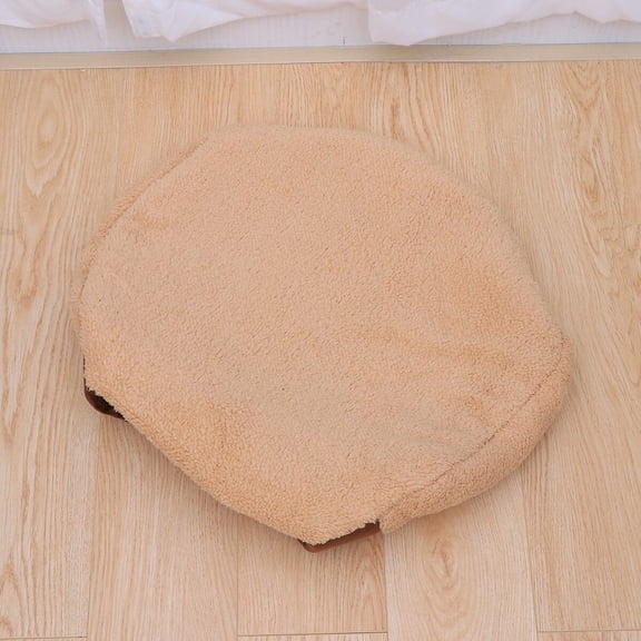 Milisten Brown Cat Sleeping Bag Pet Nest Hamburger Design Comfortable Cat House Rest Spot