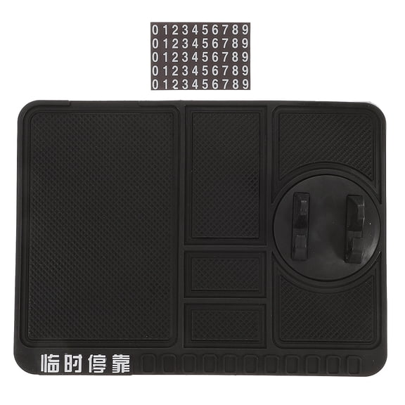 Milisten Car Phone Bracket and Storage Mat Black Dashboard Non Slip Pad