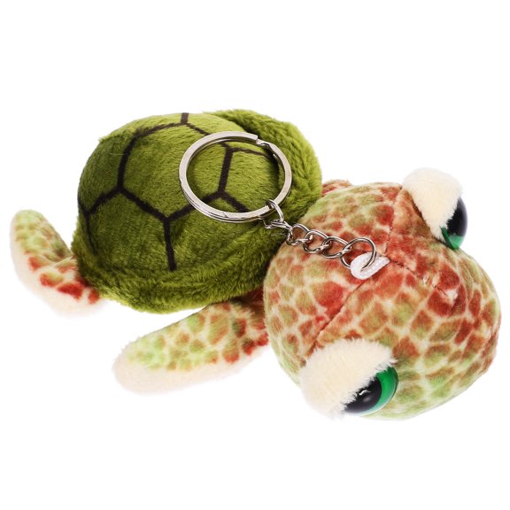 Milisten Cartoon Keyring Pendants Plush Style Stuffed Turtle Pendant for Everyday Use 1 Pcs