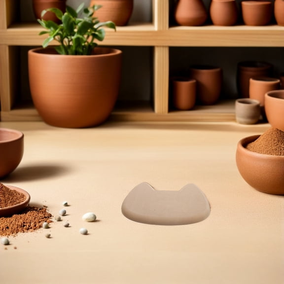 Milisten Cat-Shaped Ceramic Plate Mold, Wooden Pottery Clay Template for Handbuilding, Ceramics Forming Tool, Craft Supply