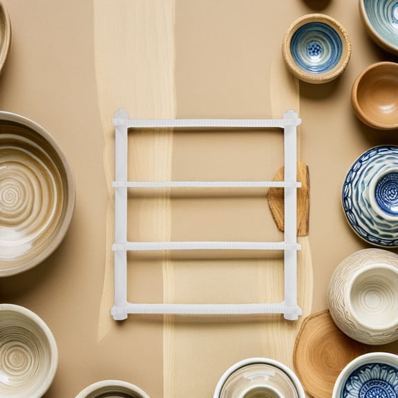 Milisten Ceramic Firing Bracket Wear Resistant Hanging Holder White for Pottery Crafts