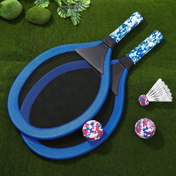 Milisten 1 Pair Multifunctional Blue Tennis Racket Game Props for Kids