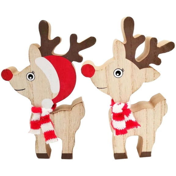 Milisten Christmas Ornaments Set of 2 Wooden Home Decorations Assorted Colors Holiday Decor