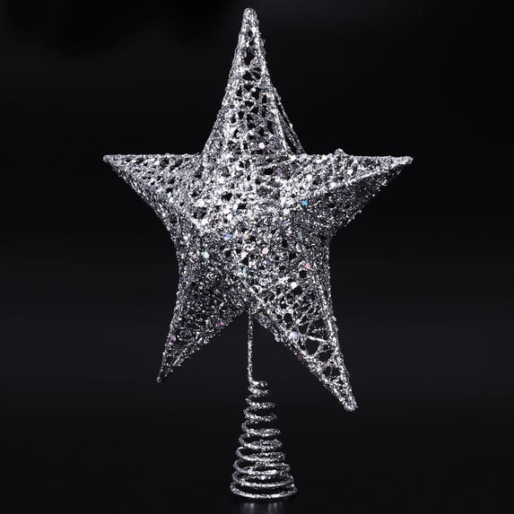 Milisten Christmas Wrought Iron Tree Top Star Topper for Scene