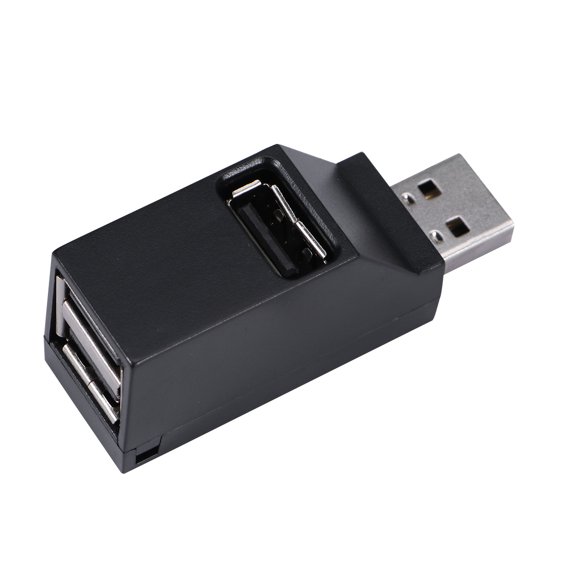 Milisten USB 2.0 Hub 3-Port Splitter for Computer, Design, No Indicator Light, High-Speed Data Transfer