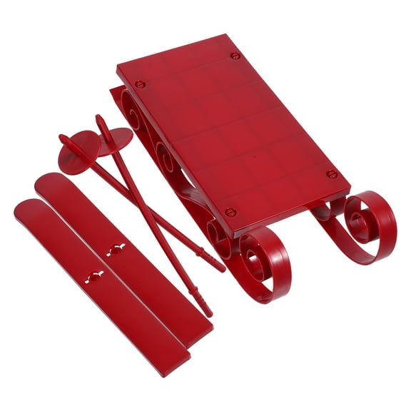 Milisten 1Set Red Xmas Sleigh Decor Christmas Ornament for Home Party and Desktop Display
