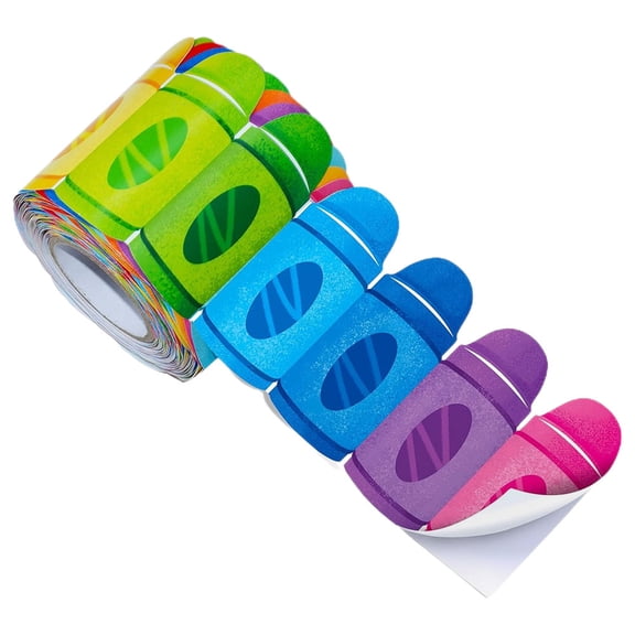 Milisten Classroom Border Sticker Multi Color Bulletin Board Decoration with Adhesive Material