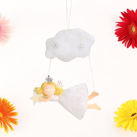 Milisten Christmas Ornaments Desktop Decoration Simple Style Angel Doll Toy 1Pack