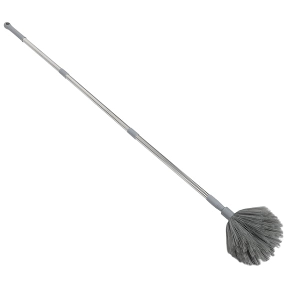 Milisten Cobweb Duster Head Brush with Adjustable Pole, Plastic and Stainless Steel