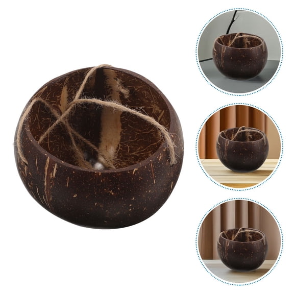 Milisten Brown Coconut Coir Hanging Plant Pot Holder for Garden Patio Wall Hanging