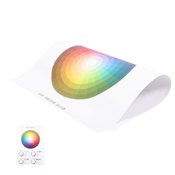Milisten Colour Wheel Chart Paper Poster for Decoration with Clear Graphics and Color Matching Guide
