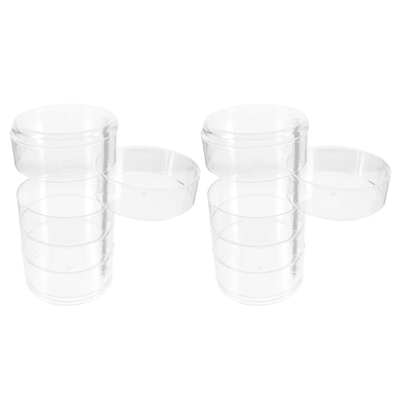 Milisten Rotatable Cord Organizers Transparent 2Pcs 4.52X4.52X8.25in