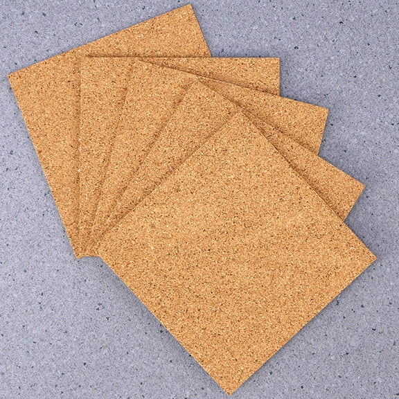 Milisten Cork Backing Sheet Coasters for Cup with Heatresistant Mats in Light Brown Color Square Shape 30 Pieces