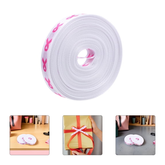 Milisten Craft Ribbon for Awareness Events and Fundraiser Present Packaging in Elegant White