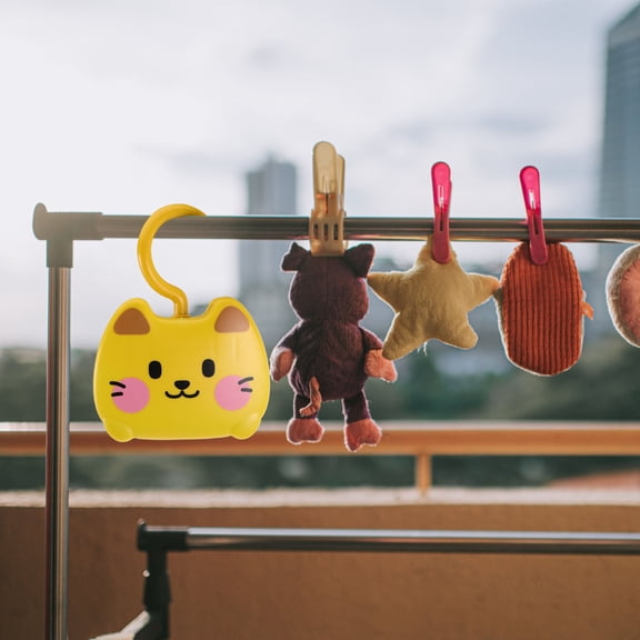 Milisten Adorable Cat Hanger Clothes Pins Hooks Plastic Space Saving Laundry Organization 1Set