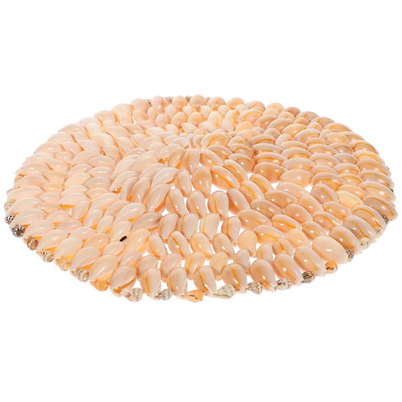 Milisten Rustic Shells Coaster Heat Resistant Natural Multi Color Cup Mat for Home
