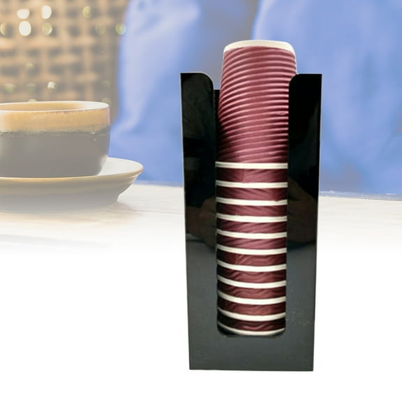 Milisten Black Transparent Wall Mounted Cup Holder with Sturdy , Refillable, Design, 1 Piece