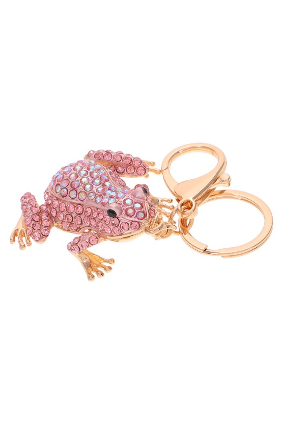 Cute European Style Frog Keychain with Rhinestone for Bag and Handbag Decoration