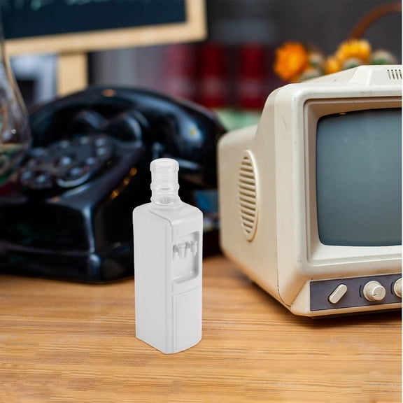 Milisten 4Pcs Small Plastic Water Dispenser White Model for Tabletop Display
