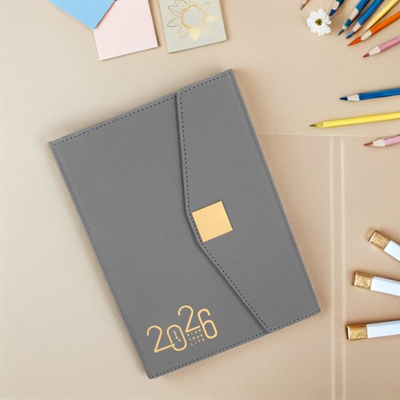Milisten Elegant Grey Daily Schedule Planner Notepad for Work and Home Use
