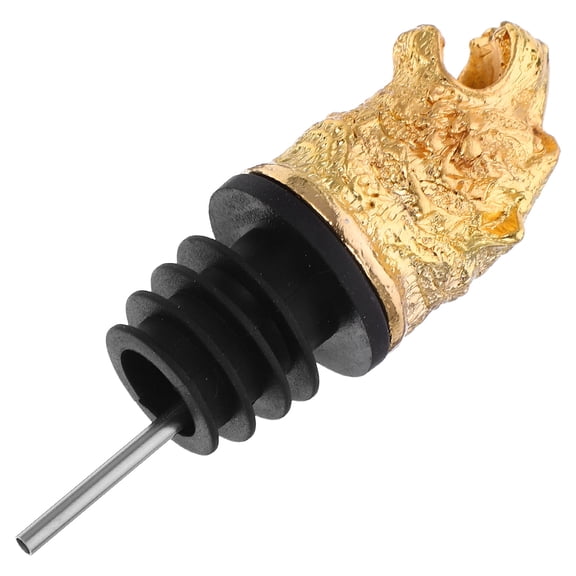 Milisten Metal Golden Wine Pourer with Decorative Animal Head Design for Precise Pouring