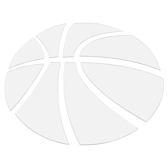 Milisten Basketball Wall Decals Acrylic Wall Decal Silver 1Set for Fan Gear