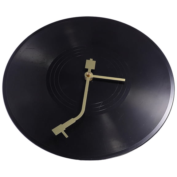Milisten Plastic Vinyl Record Wall Clock, Decorative Music Album Style Hanging Clock for Home Office Living Room Decor