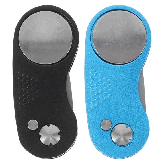Milisten 2Pcs Professional Golf Divot Fixer with Lightweight Aluminum Handle and Magnetic Marker