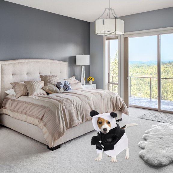 Milisten Dog Panda Costume Pet Clothes with Durable Material and Cute Design for Outdoor Activities