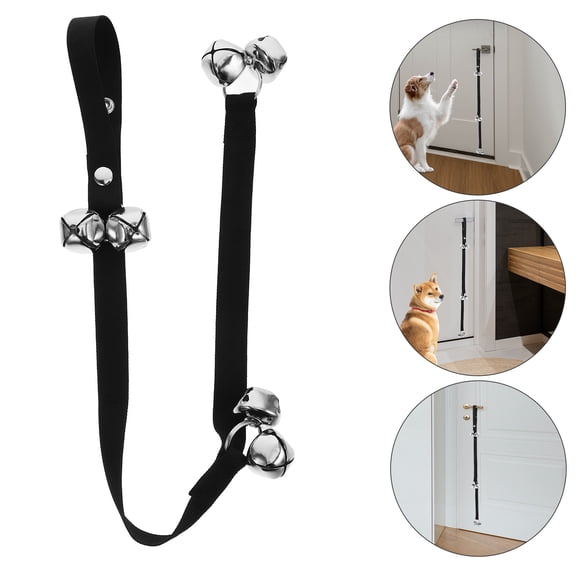 Milisten Black Hanging Dog Door Bell Easy to Install Versatile Pet Training Doorbell