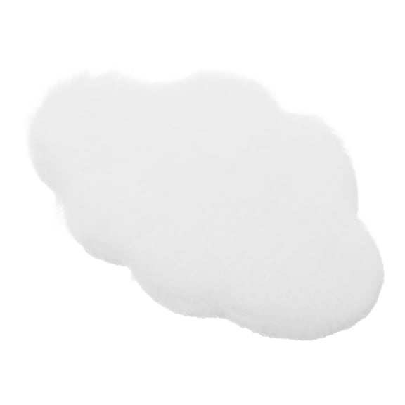 Milisten Dollhouse Rug White Plush Household Companion 1Pcs Bedroom