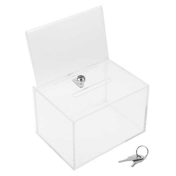 Milisten Donation Collection Ballot Box Transparent Acrylic 1Pcs