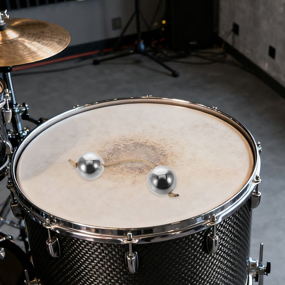 Milisten Double Balls Kashaka Rhythm Hand Shaker Plated Silver Stainless Steel for Performance