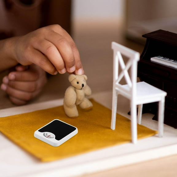 Milisten 1Set Dollhouse Miniature Digital Scale Black Alloy For Decorative Weighing Indoor Play