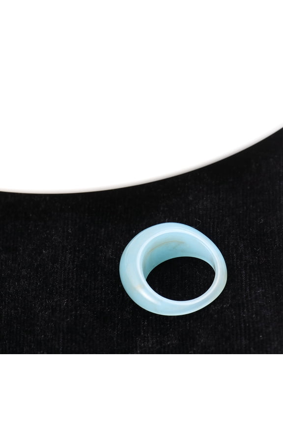 Vintage Resin Sky-Blue Ring For Women Party Travel Daily Life 1Pack