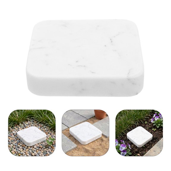 Milisten Durable Marble Walkway Stones Natural Stone Pavers for Patio and Garden