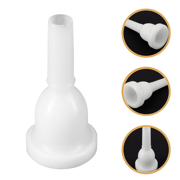 Milisten Compact Plastic Tuba Mouthpiece with Stylish White Design and Strong Bass Effects