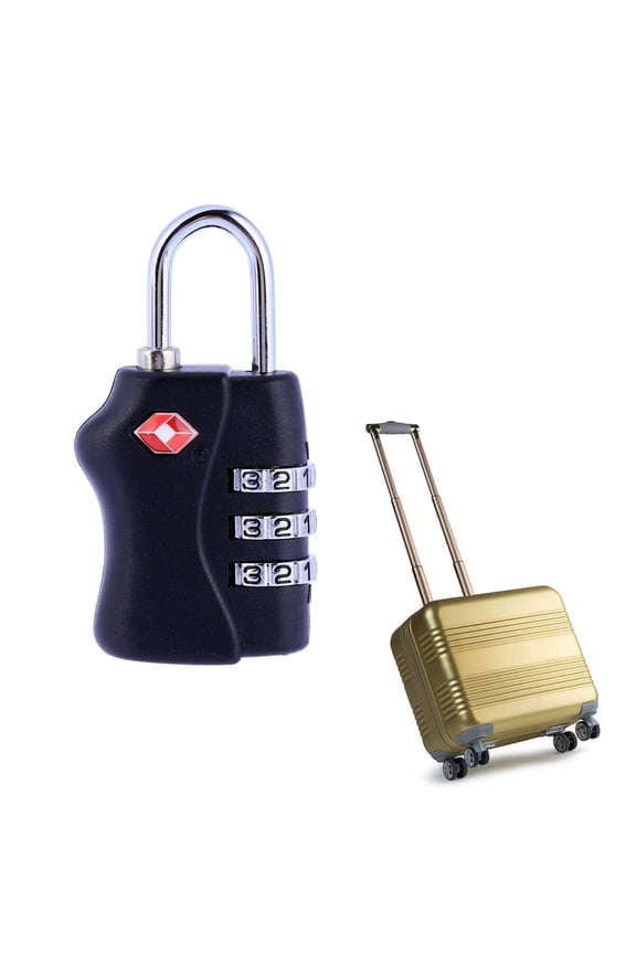 Customs Password Lock Tsa Approved 3 Digit Black for Security