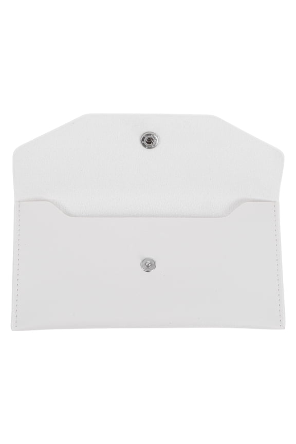 Durable White PU Money Wallet for Women's Closure and Versatile Storage for Daily Use