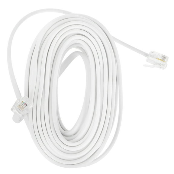 Milisten White Telephone Extension Cord for Landline Home Use with Stable Signal Transmission