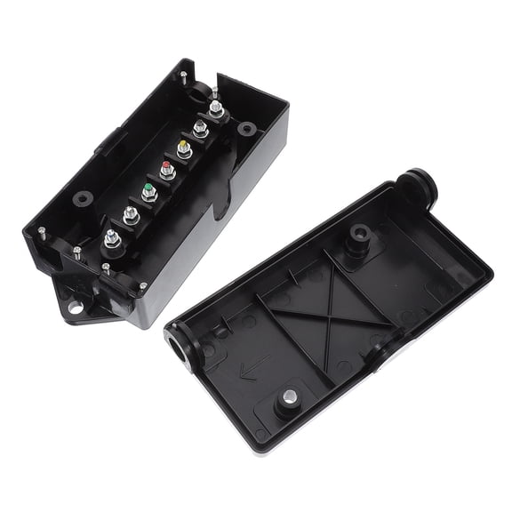 Milisten Camper Plug Box Wiring Junction Box Black Plastic 1Pcs