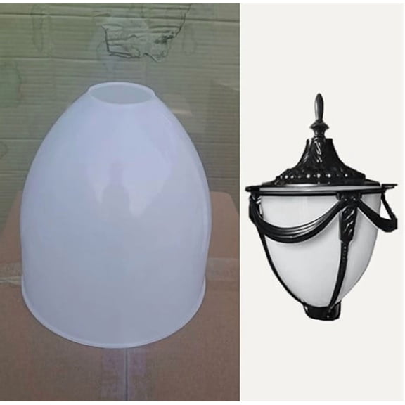 Milisten White Acrylic Garden Lamp Shade Replacement for Outdoor Pole Lights
