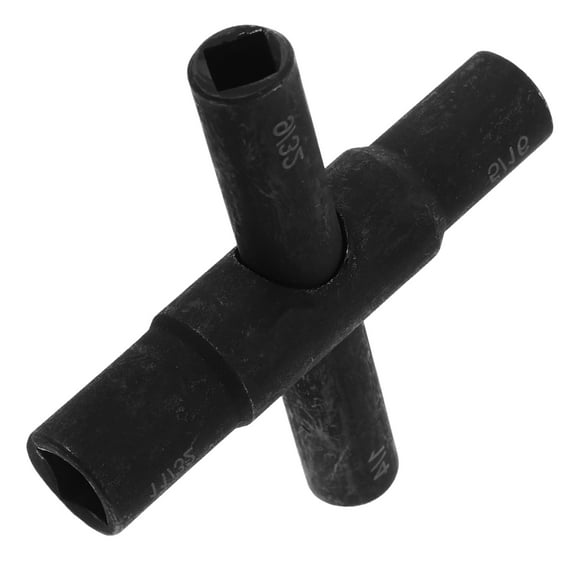 Milisten Water Spigot Lock Key Wrench Multi Functional Faucet Operation Black 1Set 3.1X3.1X0.6In