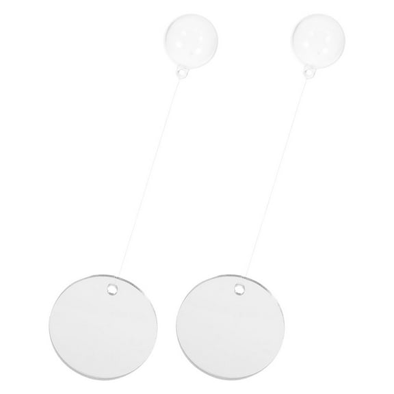 Milisten Clear Acrylic Betta Fish Exercise Mirror with Floating Toy for Aquarium Tanks