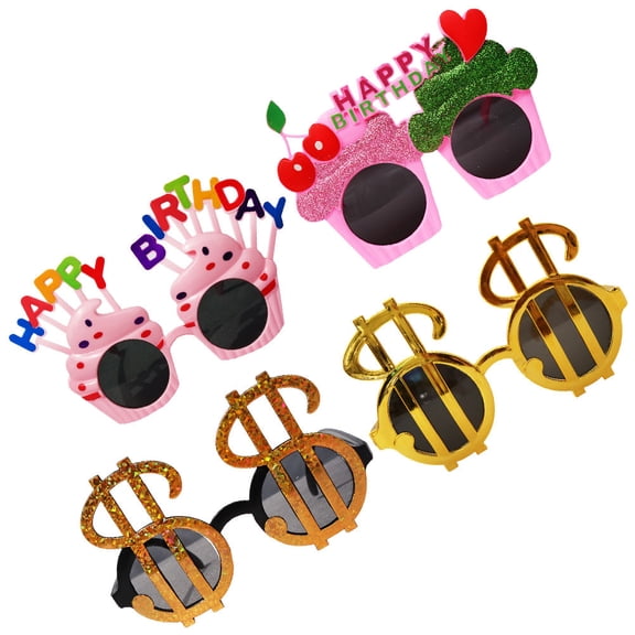 Milisten Funny Glasses Creative Photo Props Pink and