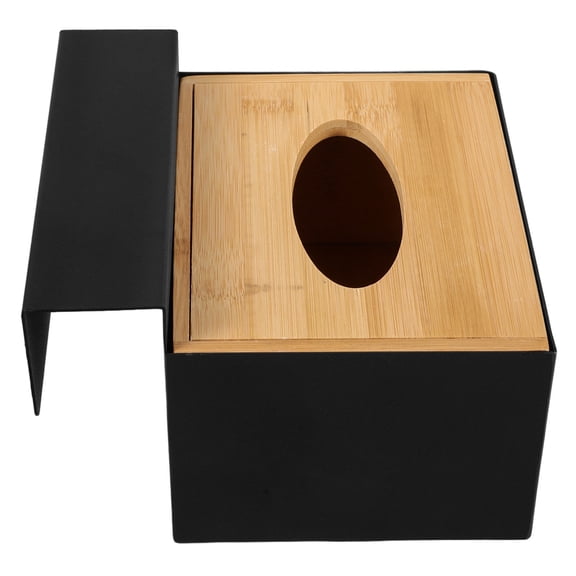 Milisten Gloves Box Dispenser Black Stainless Steel for Supermarket Use 1Set