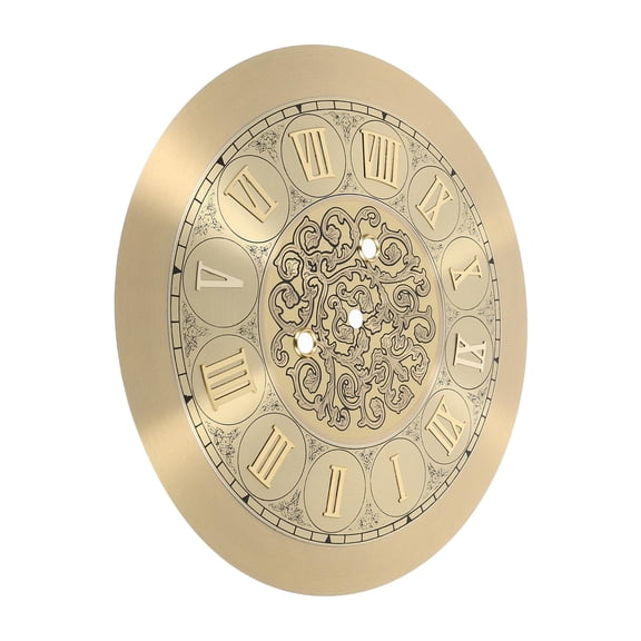 Milisten Vintage Style Golden Metal Wall Clock Dial Face for Craft Projects and Home Decor